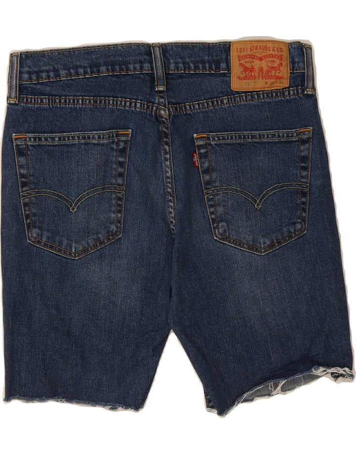 LEVI'S Mens 511 Denim Shorts W33 Medium Blue Cotton Vintage Levi's and Second-Hand Levi's from Messina Hembry 
