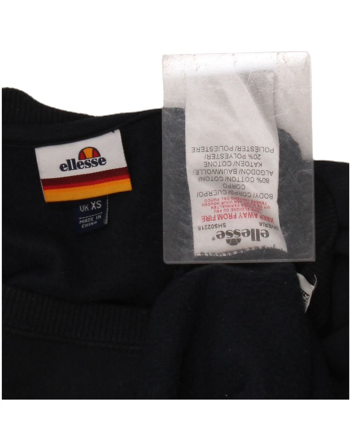 ELLESSE Mens Sweatshirt Jumper XS Navy Blue Cotton
