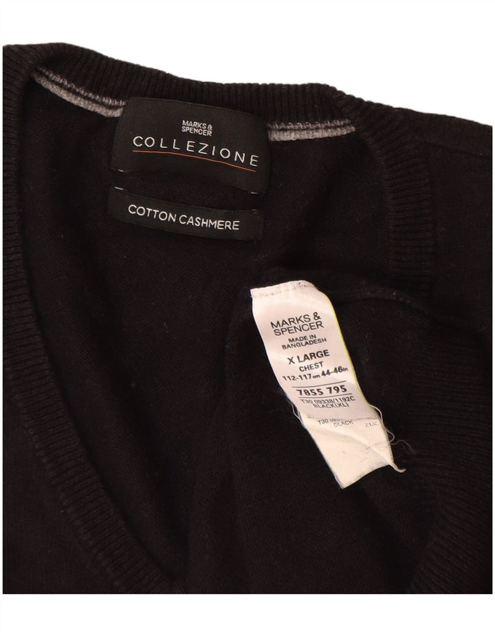 Marks & Spencer Herrevest Tank Top XL Sort Bomuld
