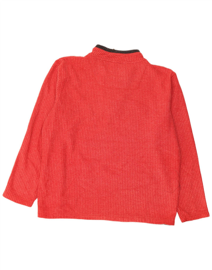 Weird Fish Herre Zip Neck Fleece Jumper 2XL Rød Polyester
