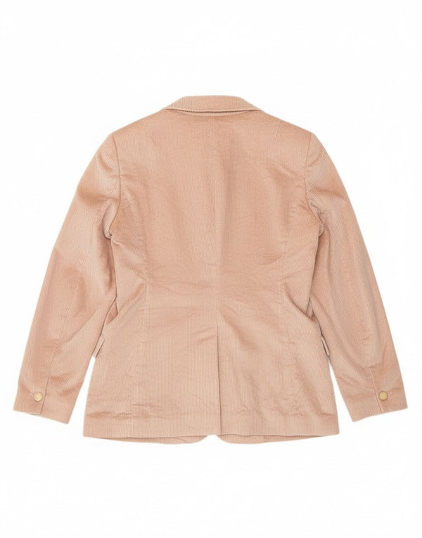 Reiss Dame 1-knap Corduroy Blazer Jacket UK 12 Medium Pink Bomuld