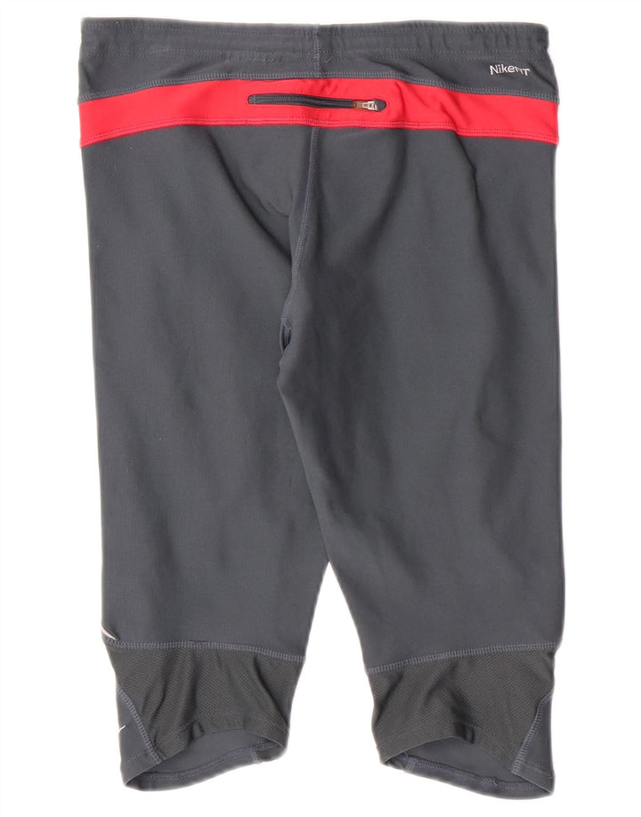 NIKE Bermuda sportsshorts til kvinder UK 14/16, stor grå farveblok