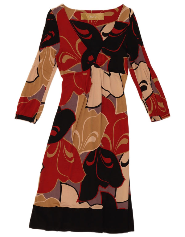 Aniye By Womens Long Sleeve A-Line Dress IT 42 Medium Multicoloured Floral