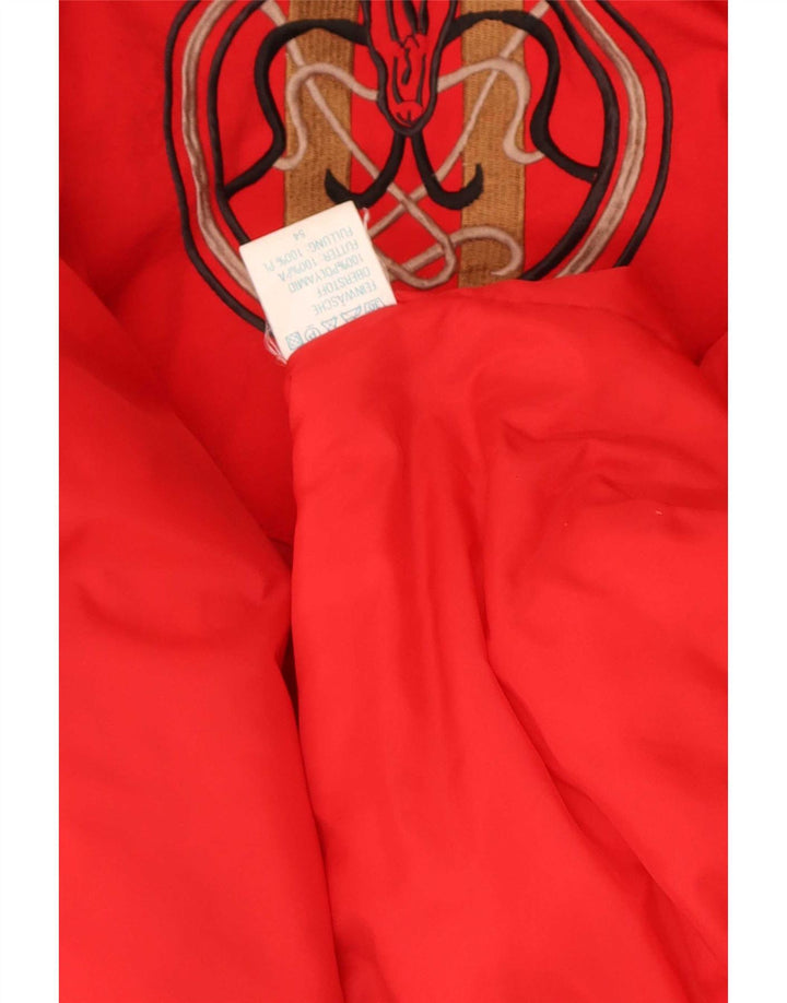 Vintage Herre Utility Jacket IT 54 2XL Rød Polyamid