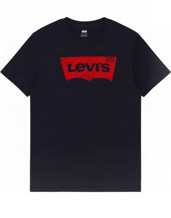 Levi's Herre grafisk T-shirt Top Medium Navyblå Bomuld