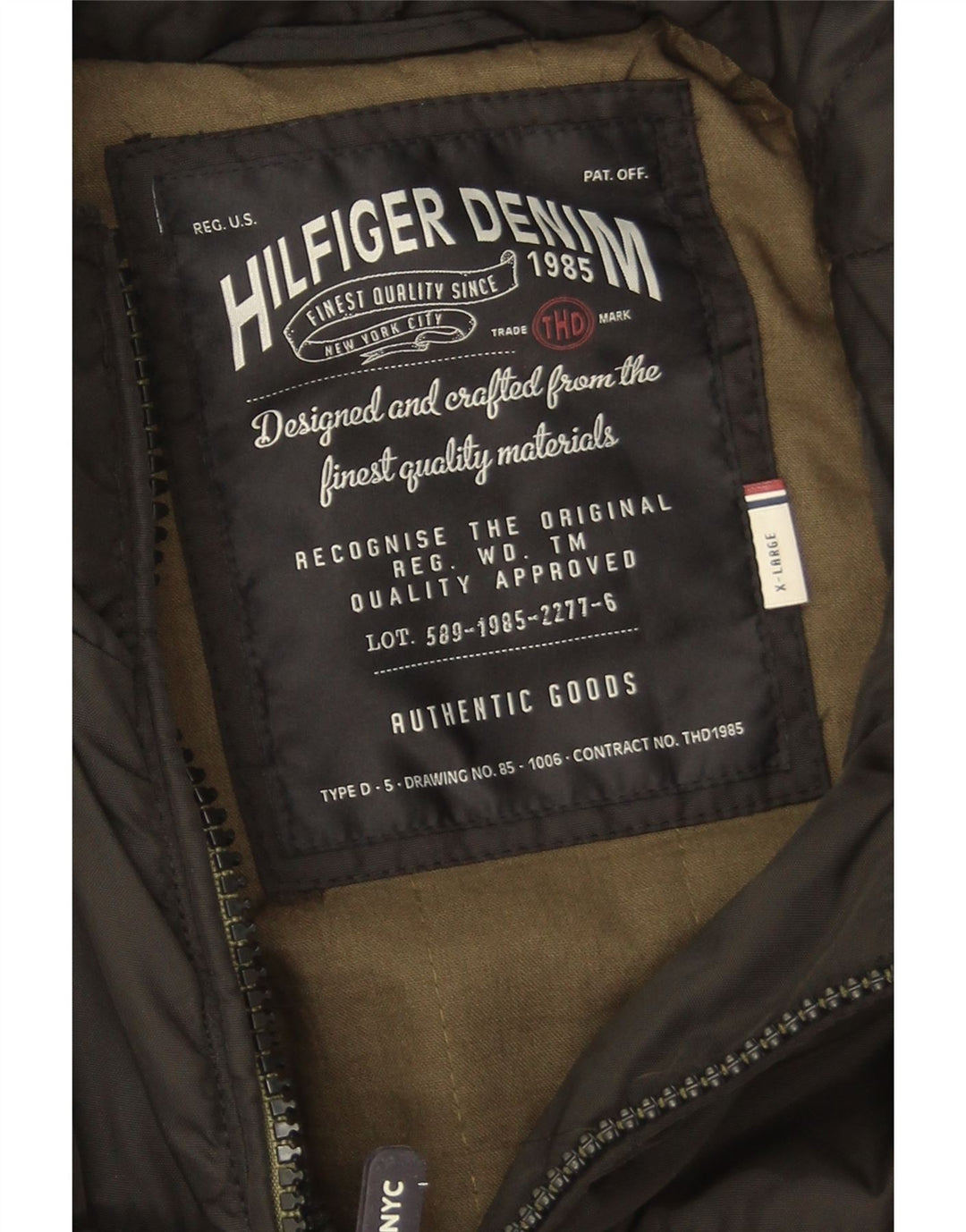Tommy Hilfiger Herre Utility Jacket UK 42 XL Sort Nylon