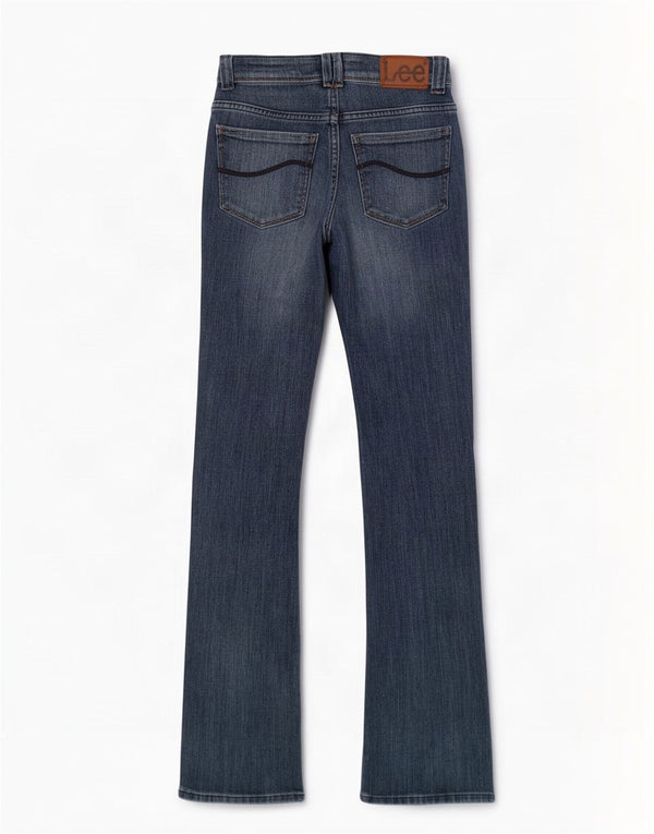 Lee Womens Bliss Bootcut Jeans W25 L33 Blå Bomuld