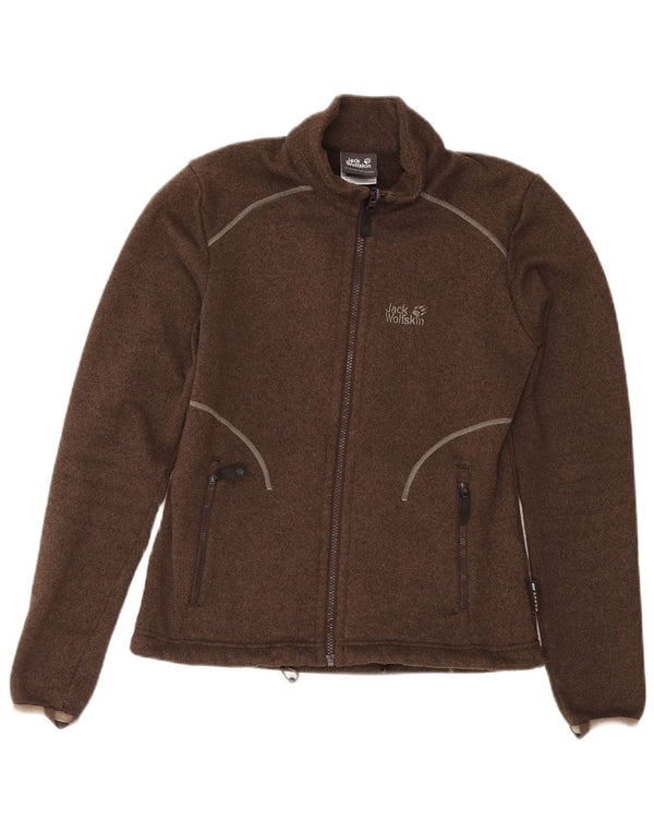 JACK WOLFSKIN Womens træningsdragt topjakke UK 10 Lille brun polyester