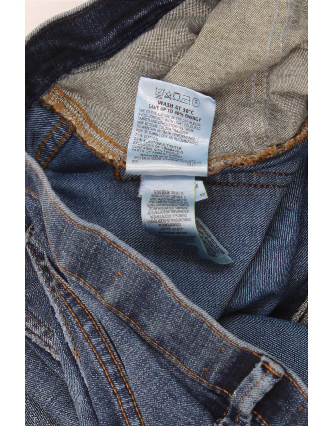 Marks & Spencer Straight Jeans til mænd W34 L33 Blå bomuld