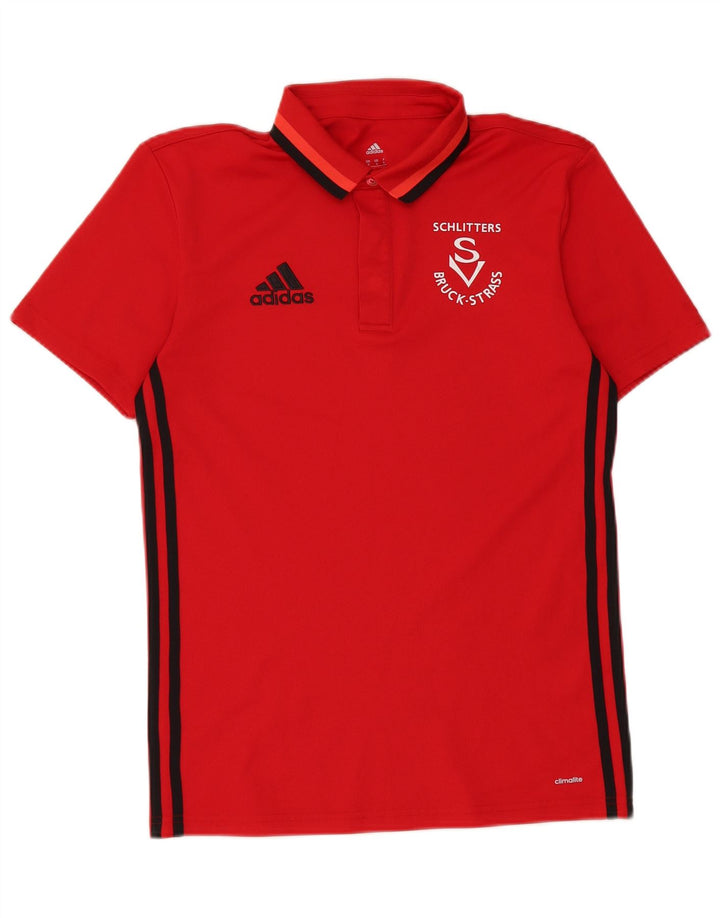 Adidas Herre Climalite Graphic Polo Shirt Lille Rød