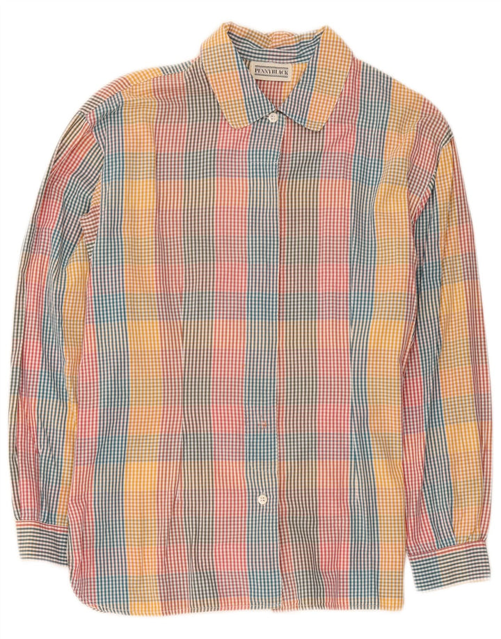 Penny Black Womens Longline Shirt IT 42 Medium Multicolored Gingham