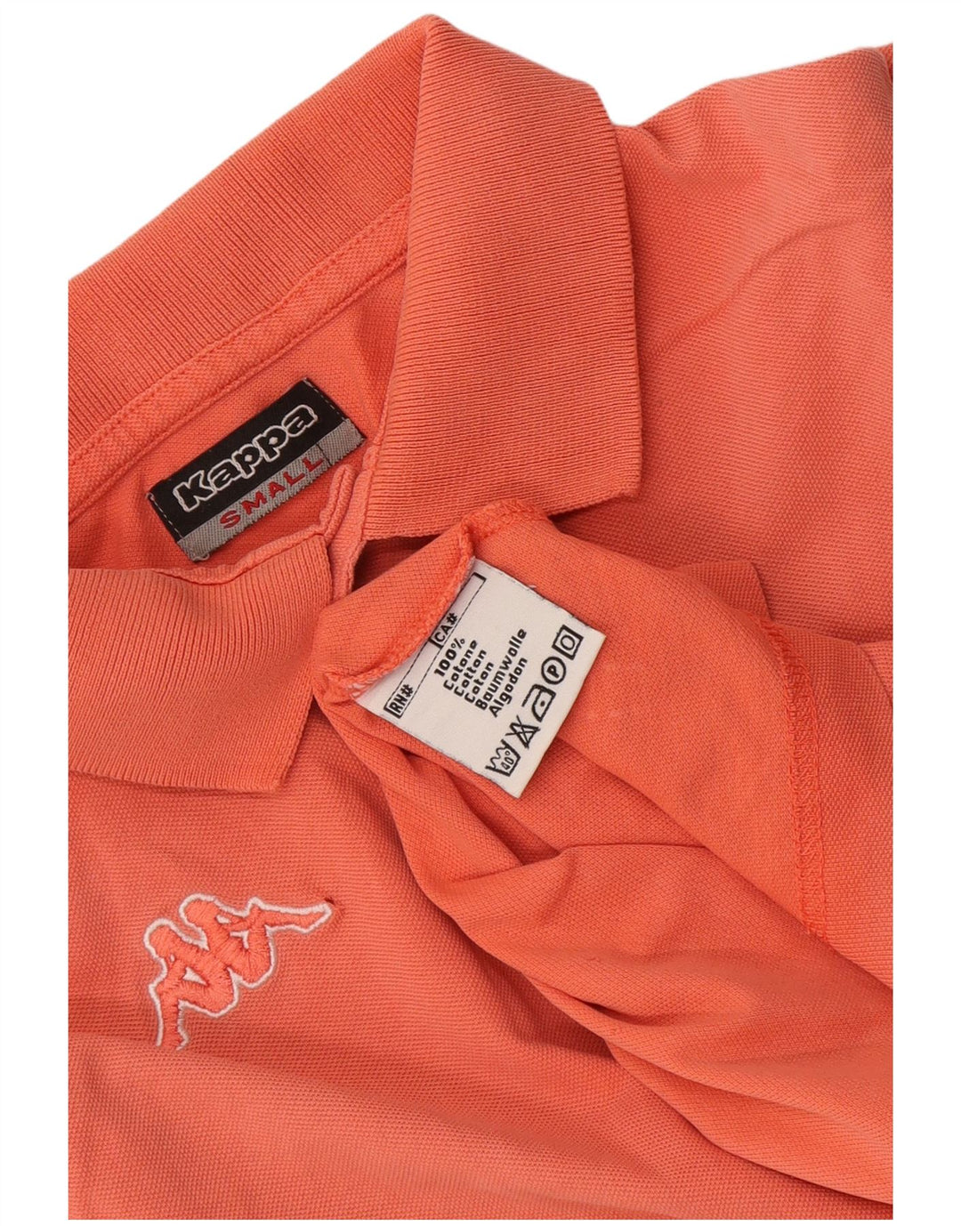 Kappa herre poloskjorte lille orange bomuld