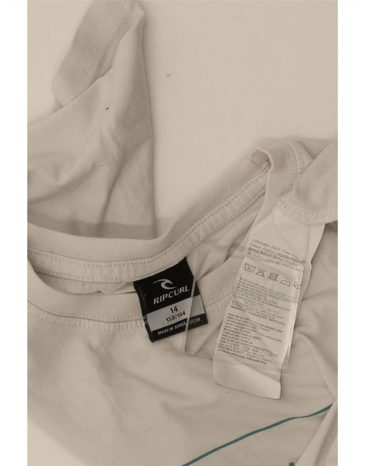 Rip Curl drenge grafisk t-shirt top 13-14 år hvid bomuld