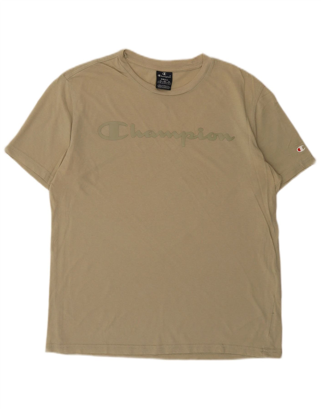 Champion Herre grafisk T-shirt Top Lille Beige Bomuld