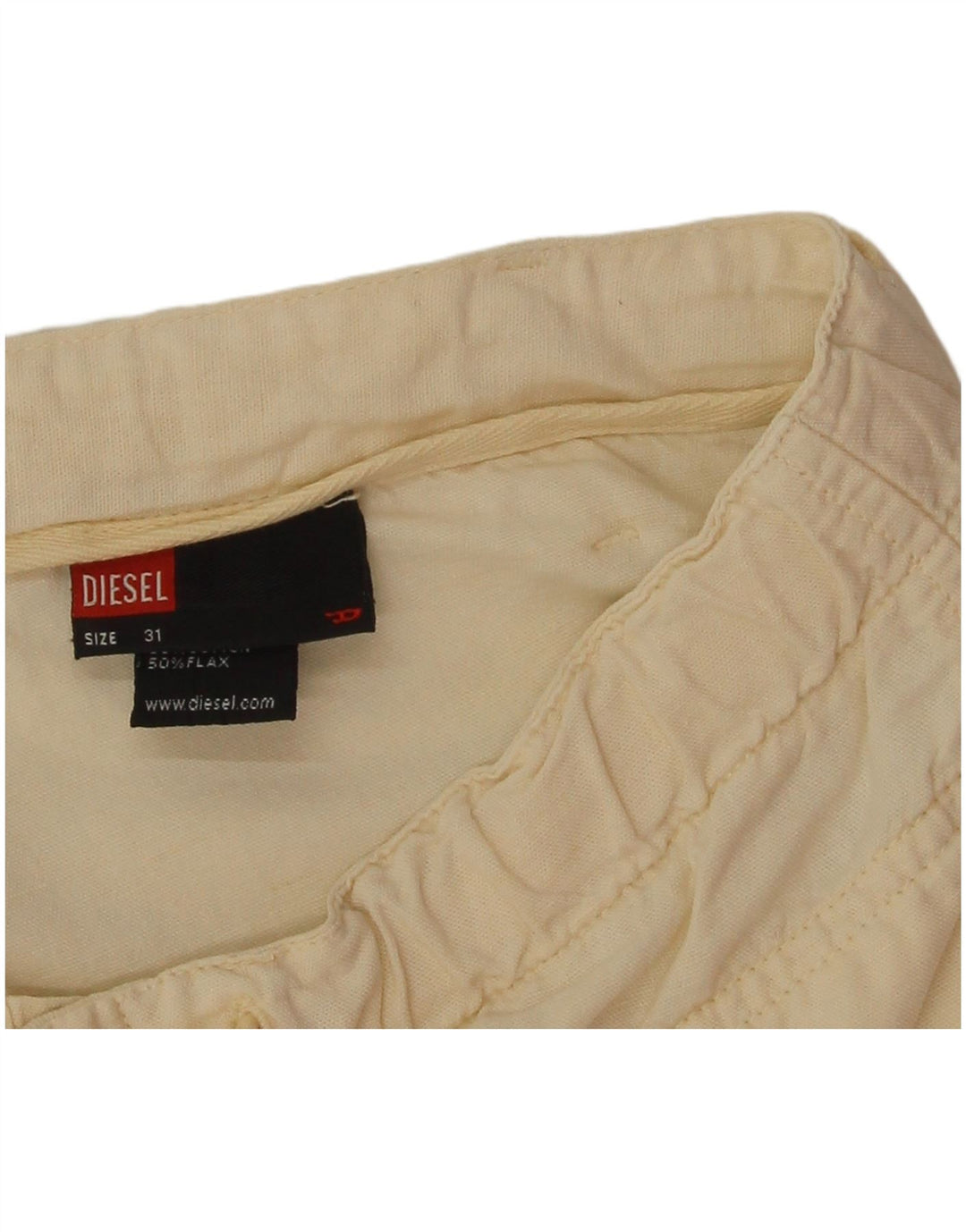 Diesel Herre Bermuda Shorts W31 Medium Off White Bomuld