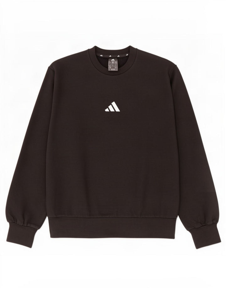 Adidas Sweatshirt-trøje til mænd, lille sort bomuld