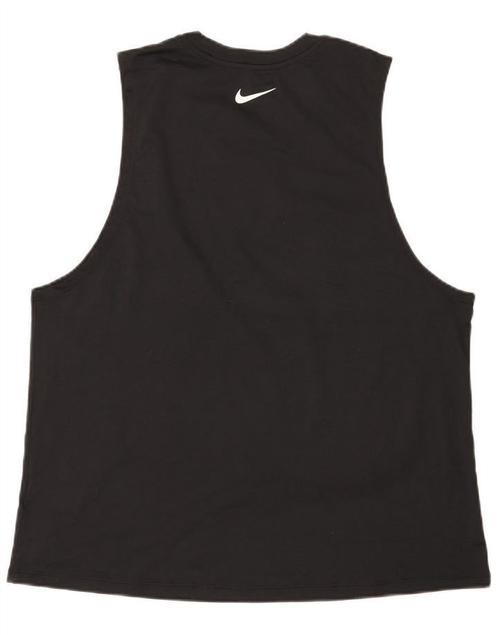 Nike Herre Dri Fit Grafisk Vest Top Stor Sort Polyester