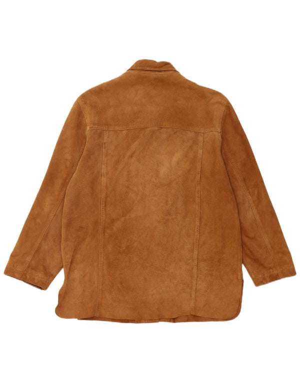 Vintage dame ruskindsjakke IT 42 medium brunt læder