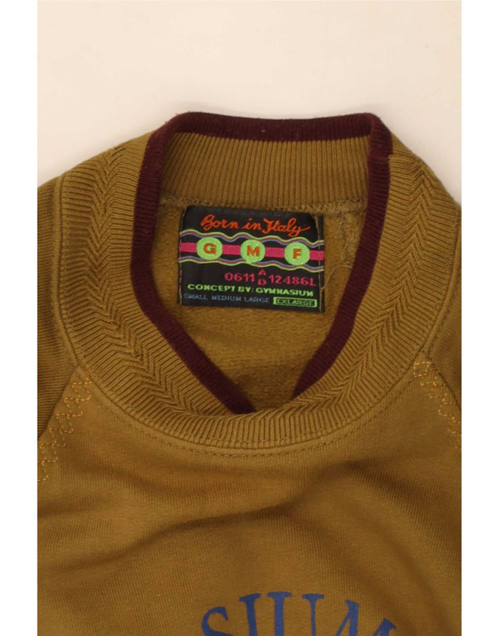 Vintage herre grafisk sweatshirt jumper XL Khaki