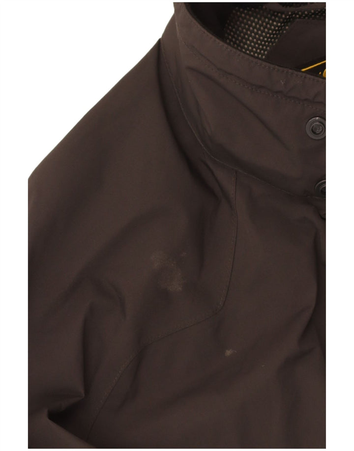 Jack Wolfskin Regnjakke til mænd UK 40/42 Stor grå polyamid