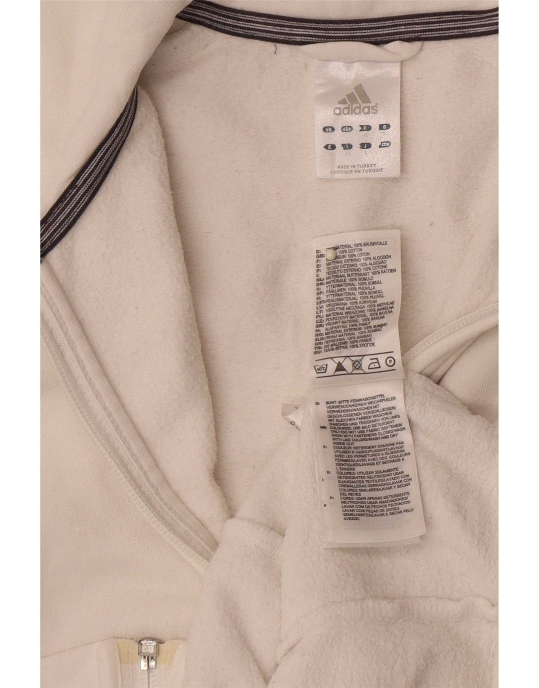 Adidas træningsdragt topjakke til kvinder UK 12 Medium White Bomuld
