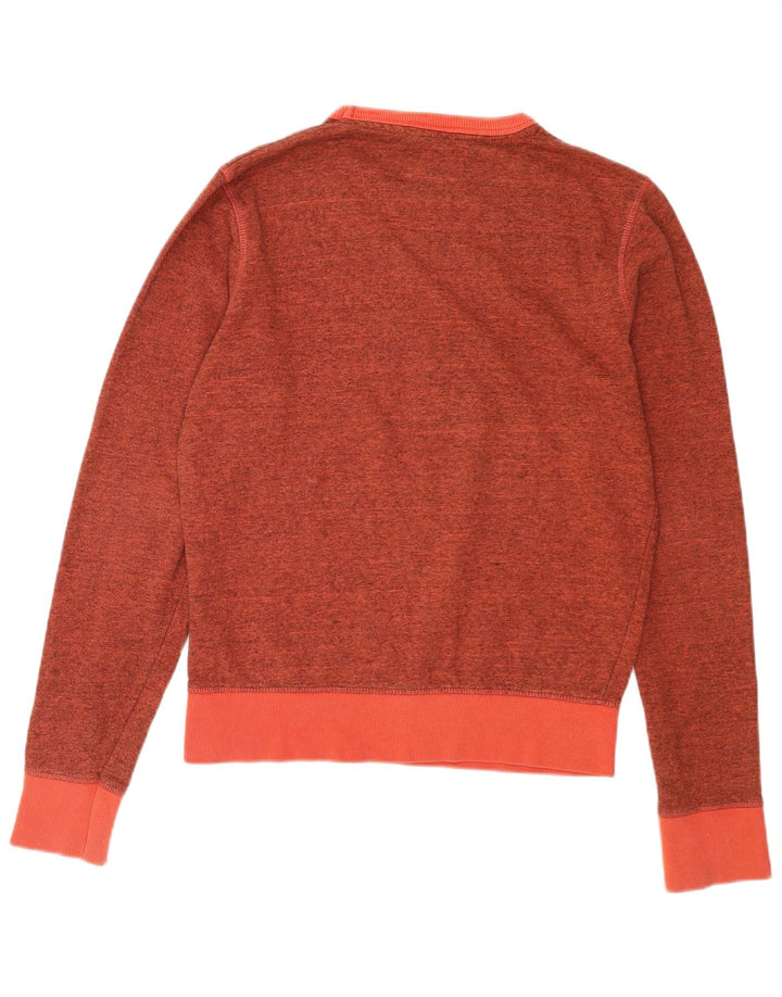 Jack & Jones grafisk sweatshirt til mænd, lille orange flækket bomuld