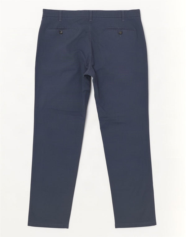 Marks & Spencer Mens Regular Fit Chino Trousers W38 L31 Blue Cotton