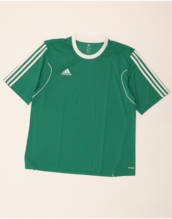 Adidas Herre Climalite T-Shirt Top XL Grøn Polyester