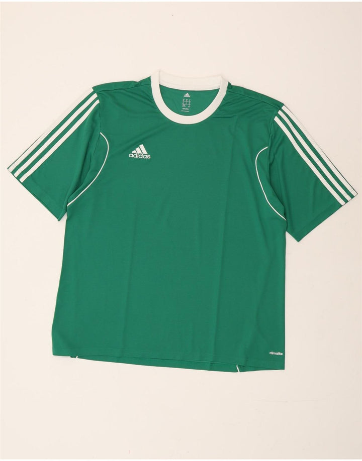 Adidas Herre Climalite T-Shirt Top XL Grøn Polyester