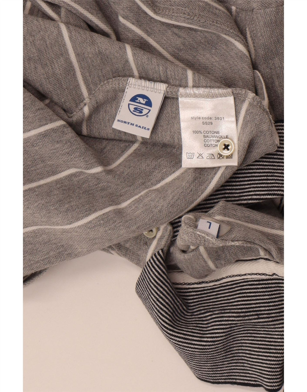 North Sails Herre poloshirt Stor gråstribet bomuld