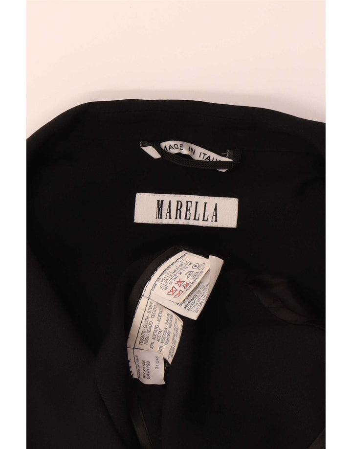 Marella Dame 3/4-ærmet blazerjakke UK 16 Large Black Acetate