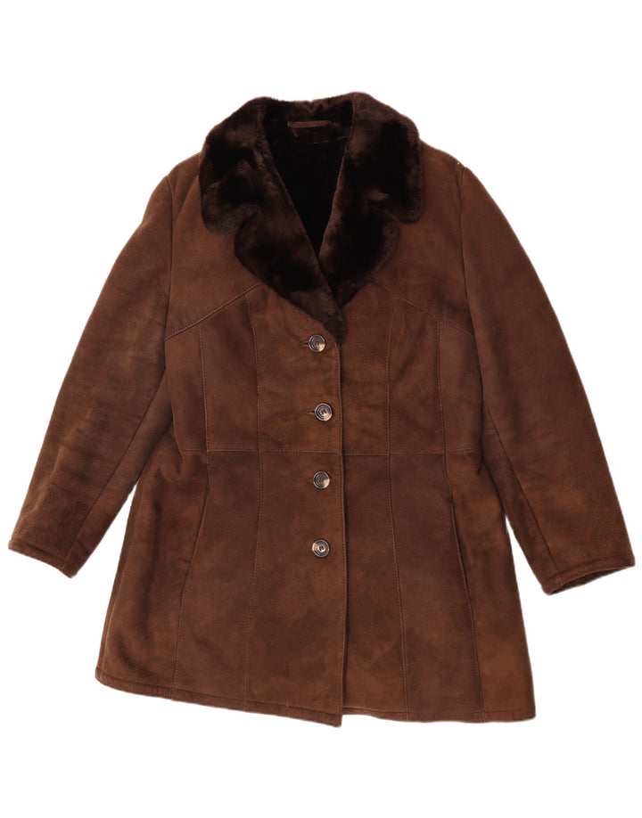 BWS Shearling Coat til kvinder EU 44 XL Brun