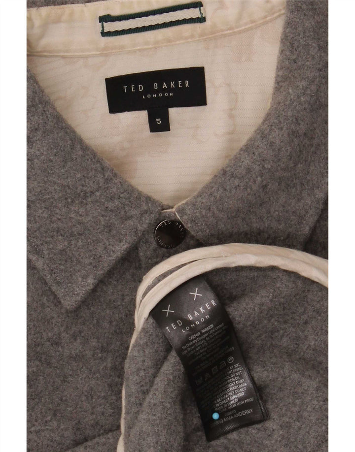 Ted Baker Bomberjakke til mænd str. 5 XL Grå uld