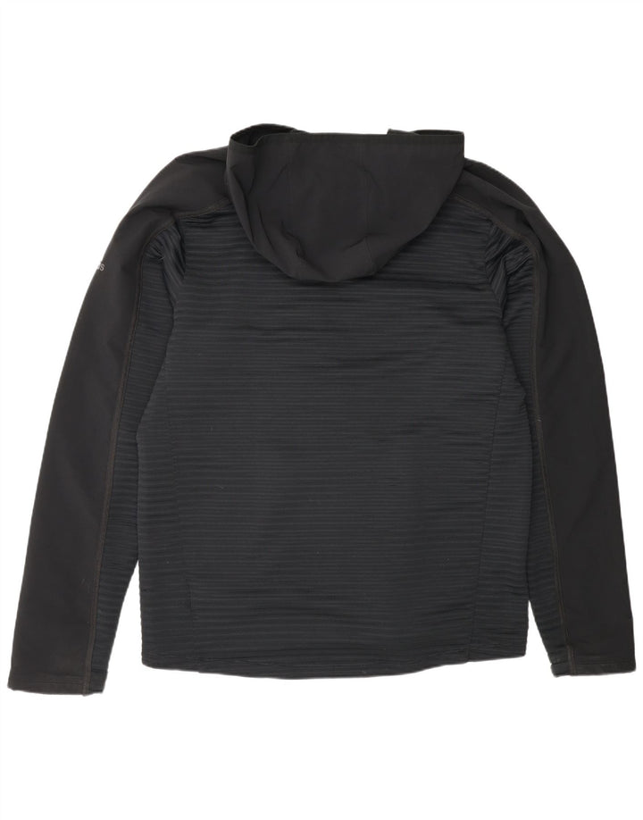 Adidas Træningsdragt med hætte til mænd, topjakke, stor sort polyester