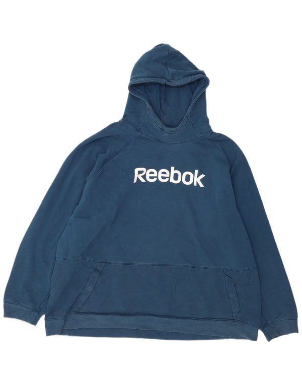 Reebok Herre grafisk hættetrøje 4XL blå bomuld