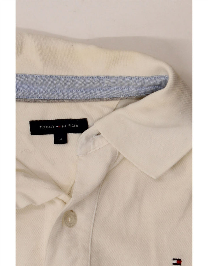TOMMY HILFIGER drenge poloshirt 13-14 år hvid