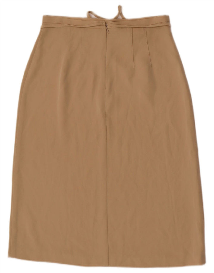 Stefanel Dame Midi Nederdel IT 40 Small W26 Beige Polyester