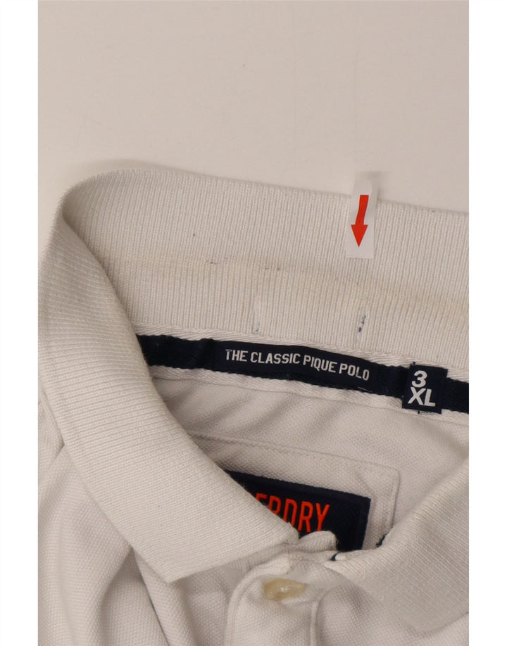 SUPERDRY Poloshirt med klassisk pasform til mænd 3XL hvid bomuld