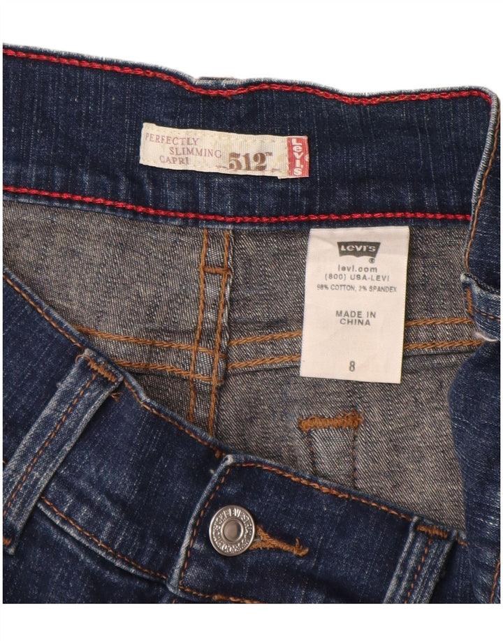 LEVI'S Womens 512 Perfectly Slankende Capri Jeans US 8 Medium W28 L19 Blå