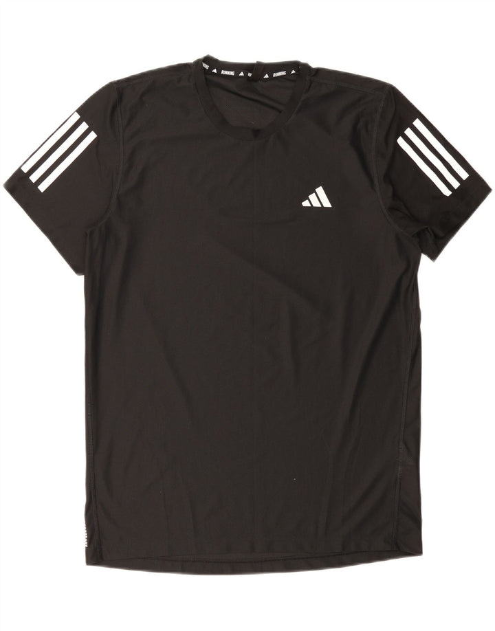Adidas Herre T-Shirt Top Medium Sort Polyester
