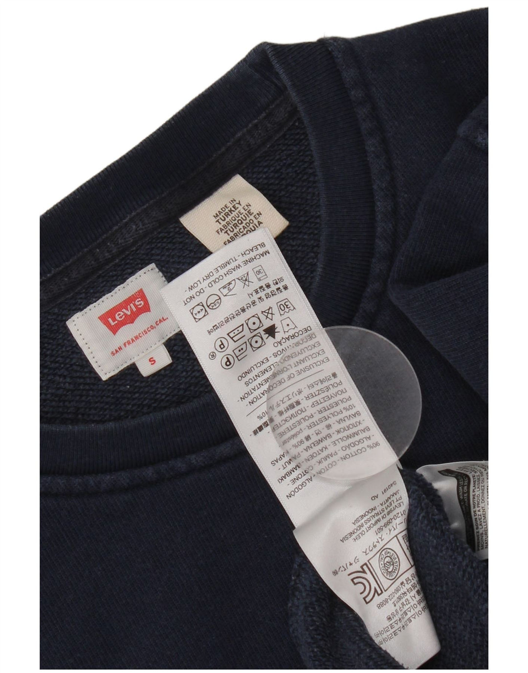 Levi's Sweatshirt til mænd, lille marineblå bomuld