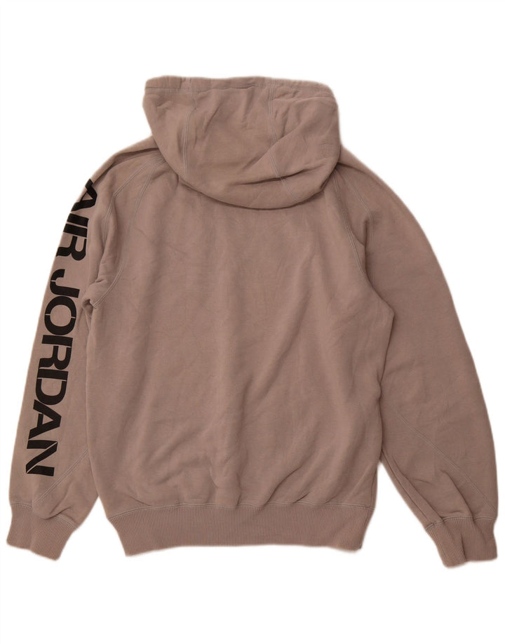 JORDAN Grafisk hættetrøje til mænd, lille grå bomuld