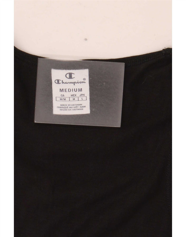 Champion Kvinder Grafisk Vest Top UK 12 Medium Sort