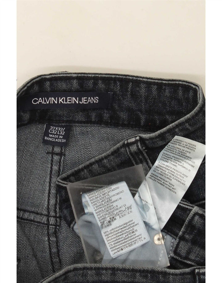 Calvin Klein Straight Jeans til mænd W32 L32 Grå Bomuld