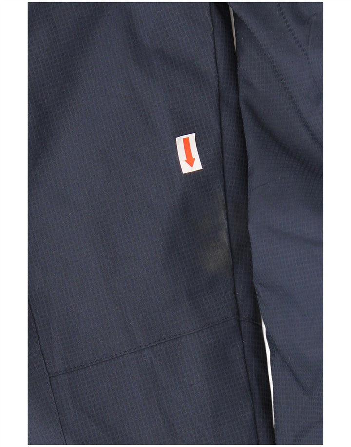 Izod Herre Windbreaker Jacket UK 40 Large Navy Blue Check Polyester