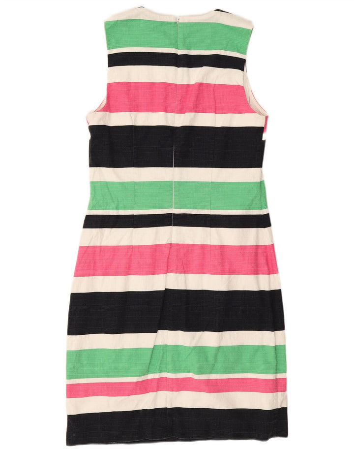HOBBS Dame Sleeveless Sheath Dress UK 10 Small Multicolored Striped