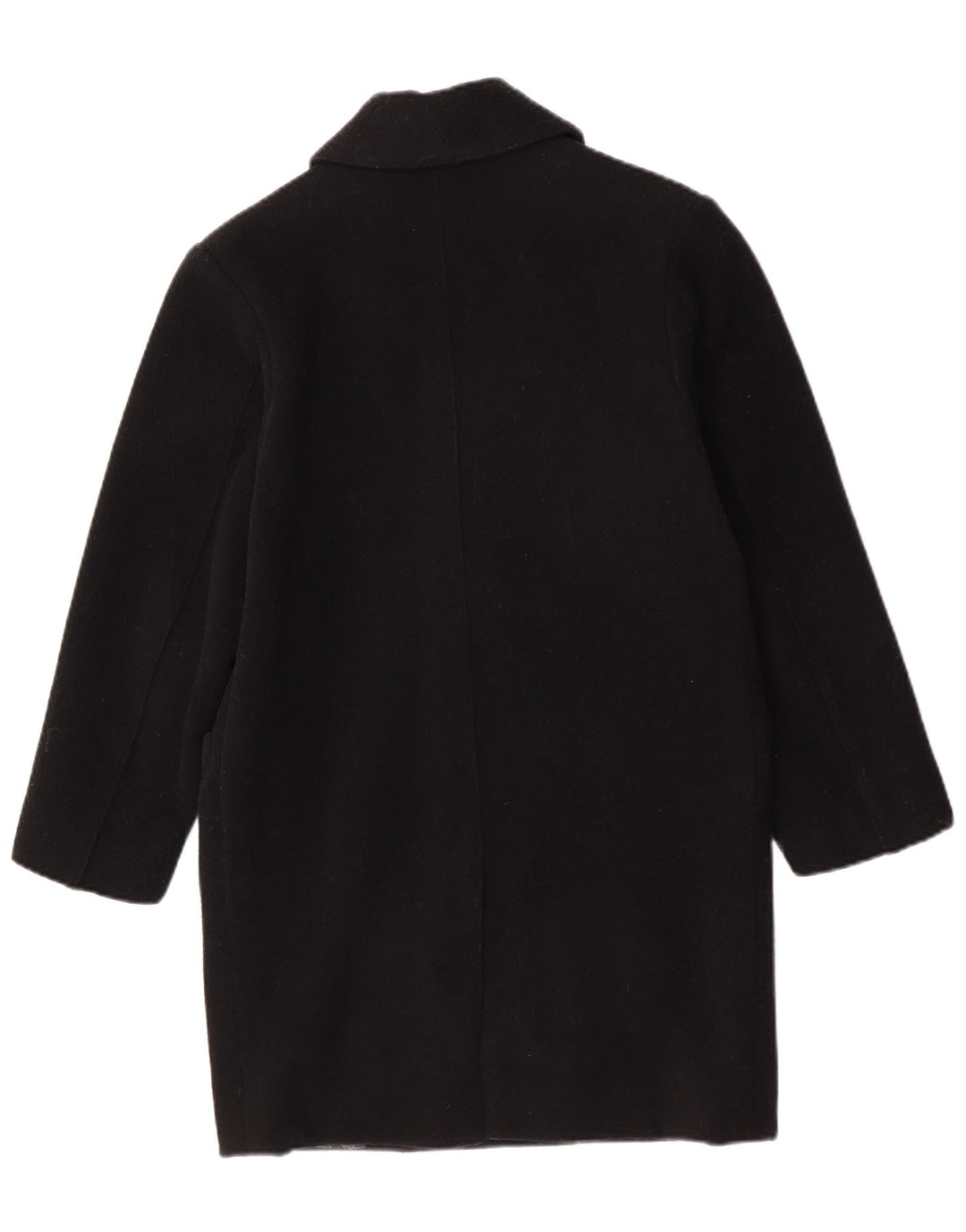 Trussardi Jeans Dame Dobbeltradet Frakke IT 42 Medium Sort Virgin Wool