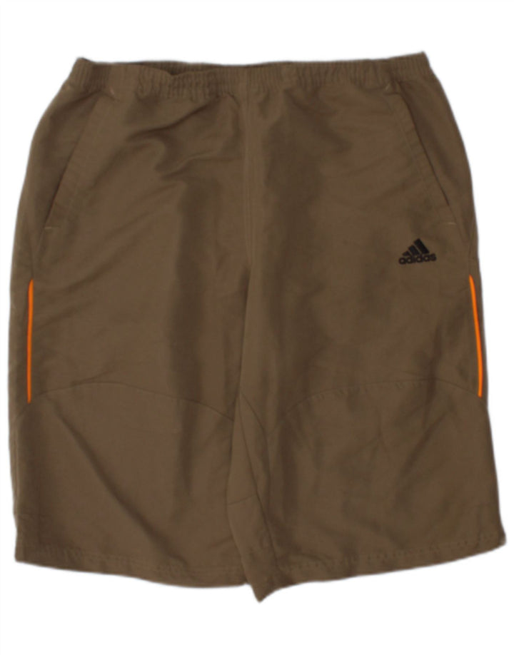Adidas Herre Sportshorts Medium Khaki Colourblock Polyester