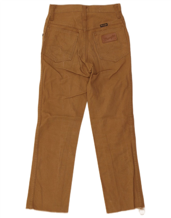 Wrangler Womens Cropped Trousers W26 L24 Beige Bomuld