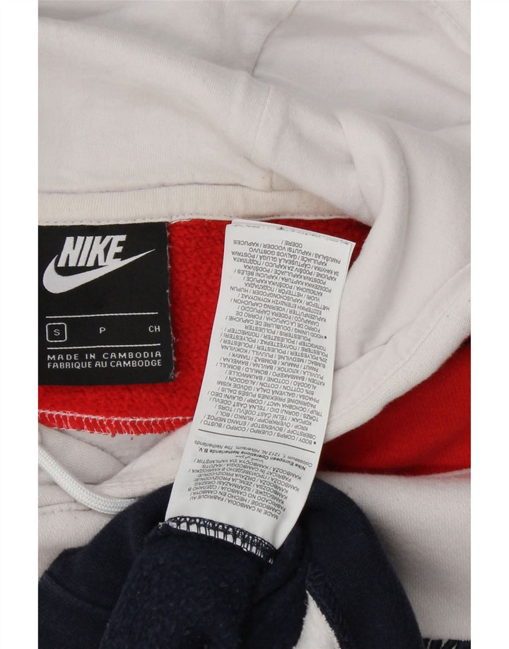 NIKE Mens Hoodie Jumper Small Multicoloured Colourblock Cotton Vintage Nike and Second-Hand Nike from Messina Hembry 